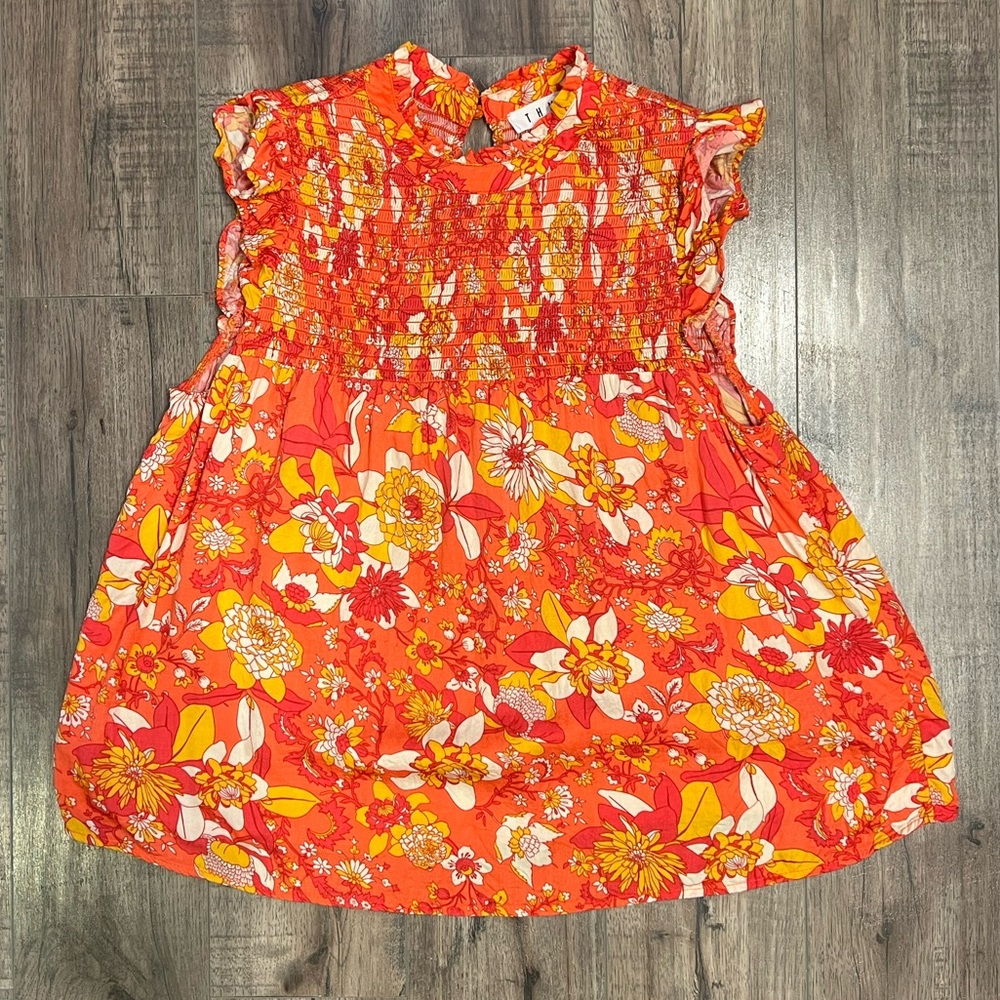THML Flutter Sleeve Floral Top